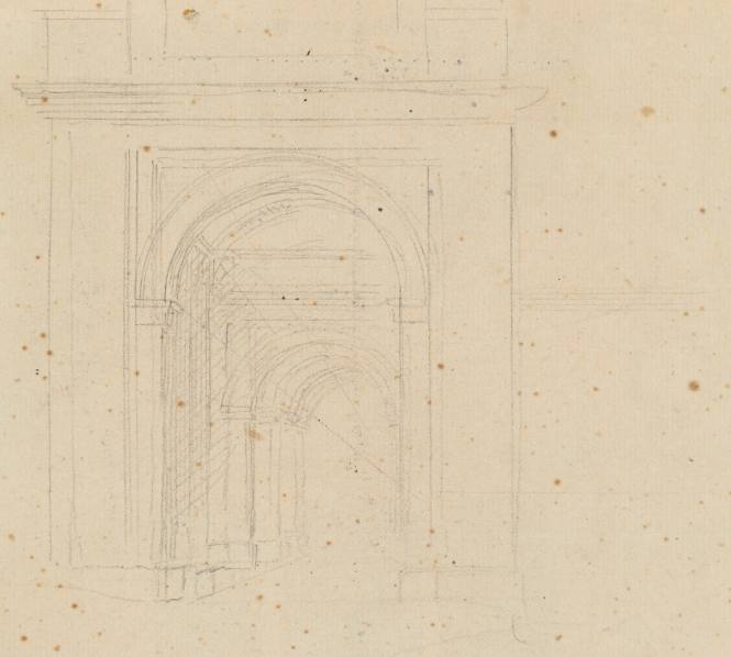 Perspective Drawing of Side Arch for Sluice Gate