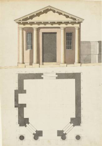 Plan and Elevation of a Tollbooth on a Bridge