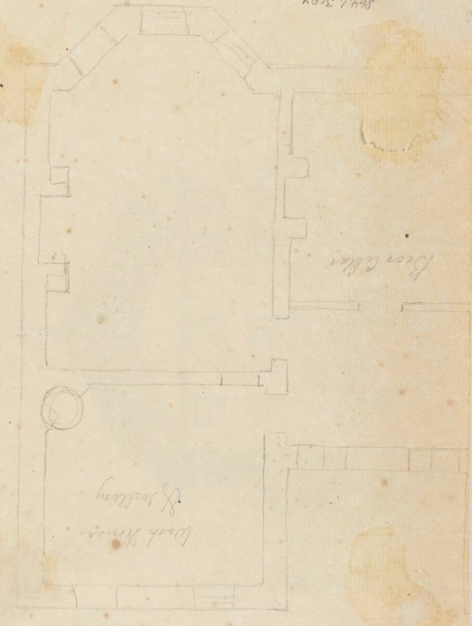 Design for a Country House with a Three-and-a-half Story Center and Single Story Lean-to Bays: Floor Plan