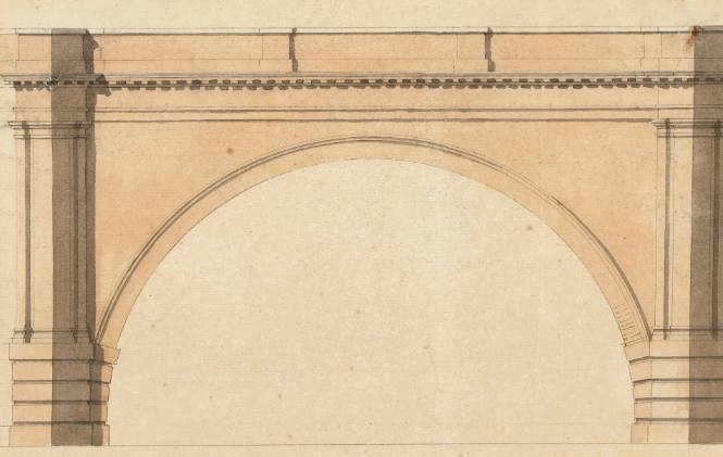 Design for a Bridge Across the Thames at Stains: Elevation of One Arch