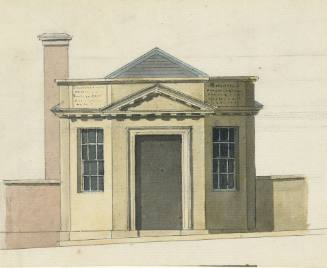 Design for a Keeper's Lodge for Staines Bridge (?), Middlesex: Elevation of a Lodge with a Canted Front