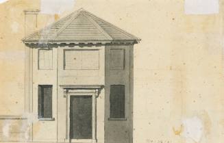 Design for a Toll Lodge to Staines Bridge Midlesex: Elevation of a Polygonal Lodge with a Hipped Roof