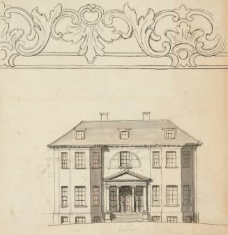Design of a Country House Having Diocletian Window above a Single Story Tuscan Portico