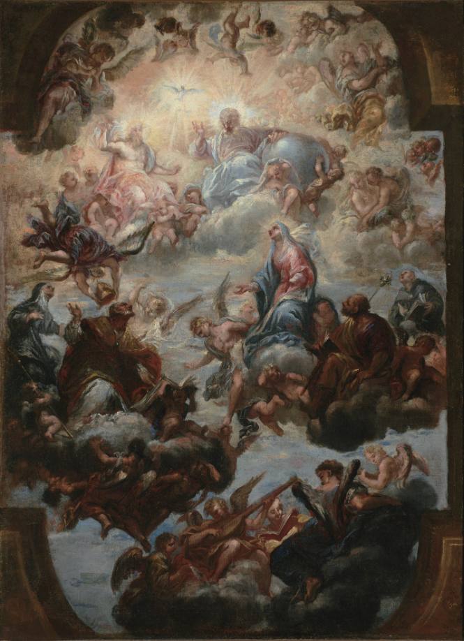 Virgin Interceding for Saints Benedict & Scholastica