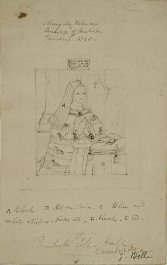Mary de Valence,Countess of Pembrook, Poundress 1343 in Pembroke College Hall - Cambridge