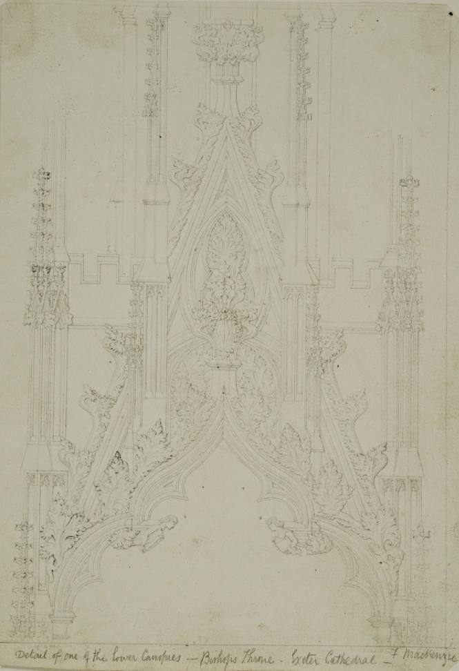 Details of One of the Lower Canopies, Bishop's Throne, Exeter Cathedral