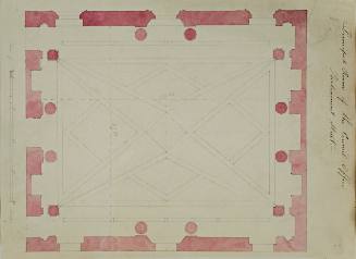 Plan of the Principle Room Council Office, Parliament St.