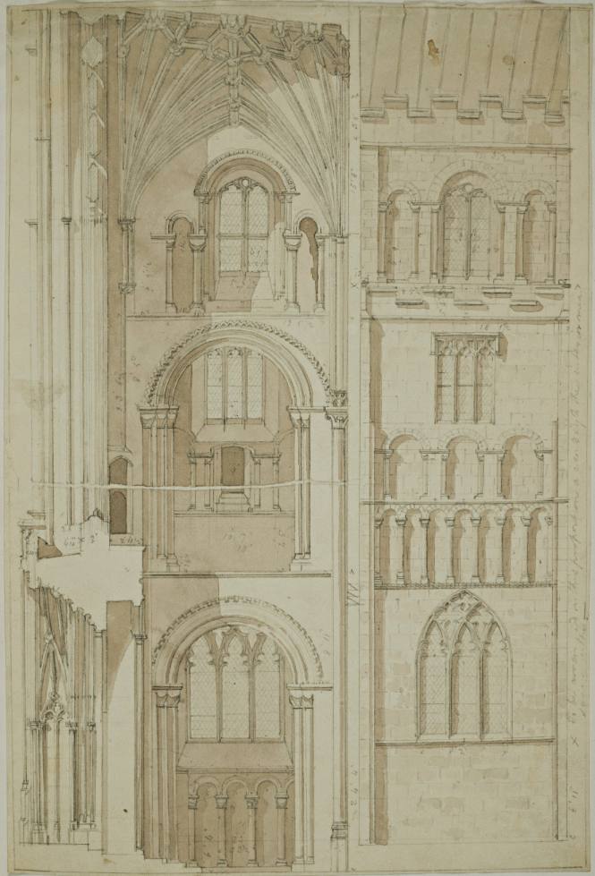 Norwich Cathedral:Transverse section of transept
