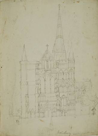 Sketch of the Facade, Salisbury Cathedral