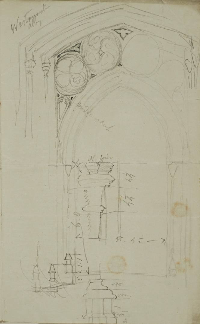 Sketch of Part of the Interior - Westminster Abbey