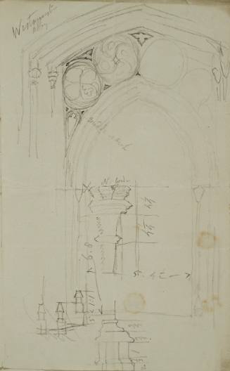 Sketch of Part of the Interior - Westminster Abbey