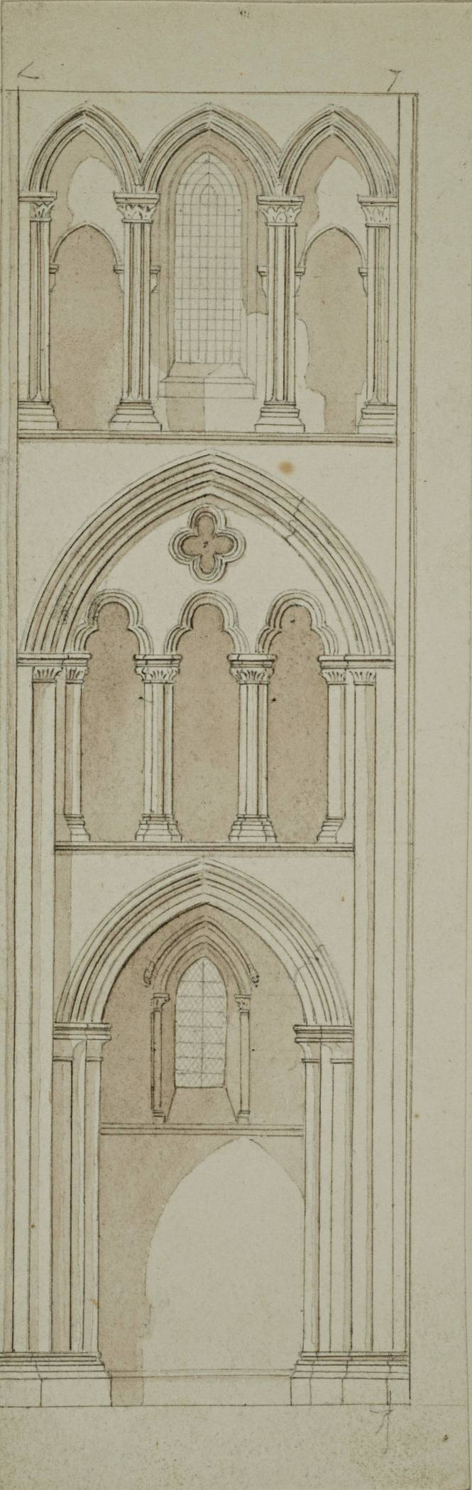 Elevation of Part of a Gothic Interior
