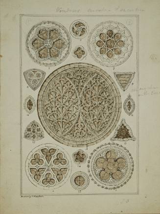 Decorative Window, with a list from where each one originates on the back