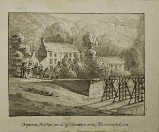 Chepstow Bridge,  on county of Gloustis side, Monmouthshire