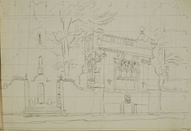 Entrance to a Church with a Gatehouse - Mausoleum (?)