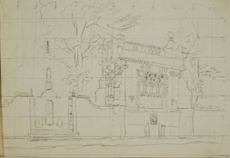 Entrance to a Church with a Gatehouse - Mausoleum (?)