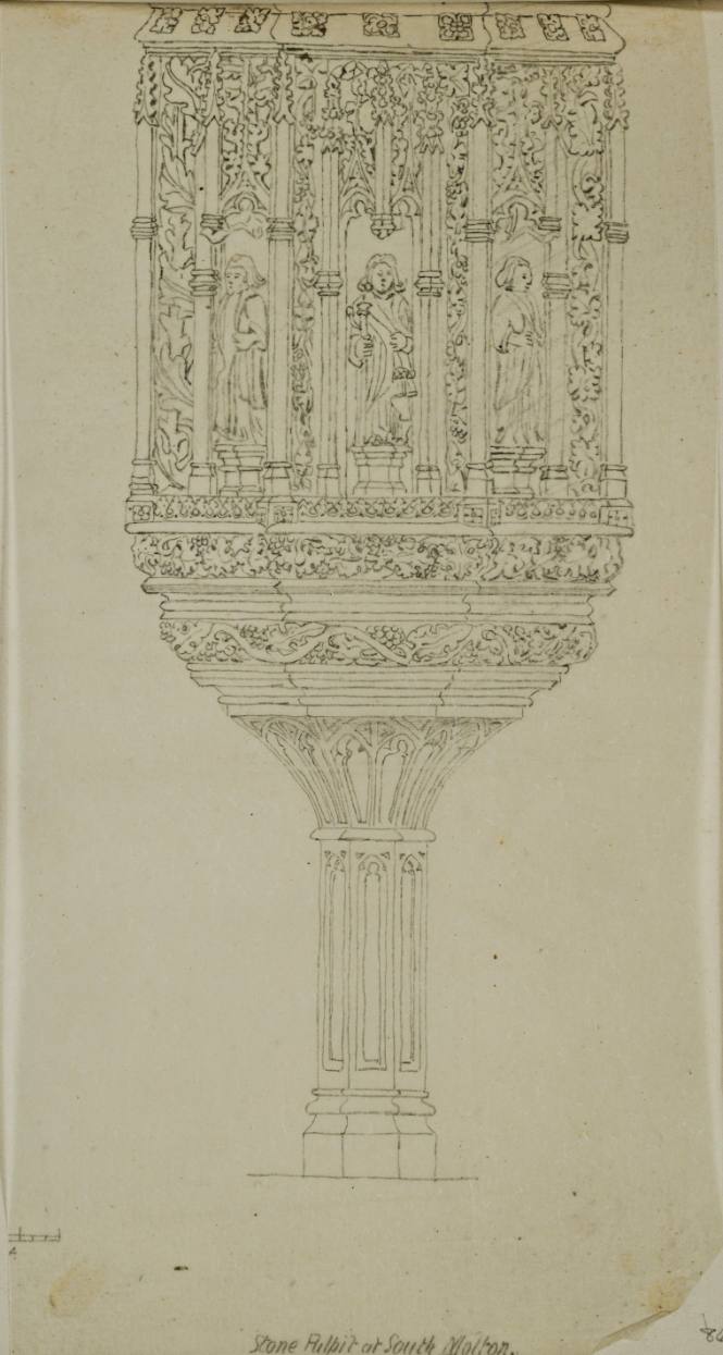 Stone pulpit at South Molton
