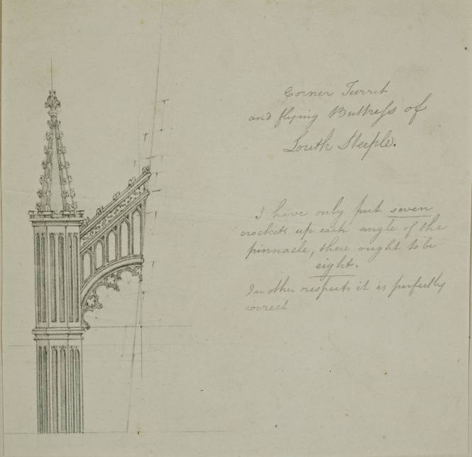 Corner Turret, and Flying Buttress, South Steeple