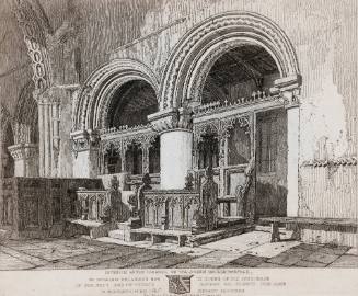Interior of Chancel of Walsoken Church, Norfolk, related to John Sell Cotman's Specimens of Norman and Gothic Architecture in Norfolk (Yarmouth, 1817)