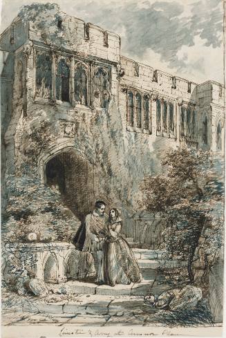 The Earl of Leicester and Amy Robsart at Cumnor Place, from Sir Walter Scott's novel Kenilworth