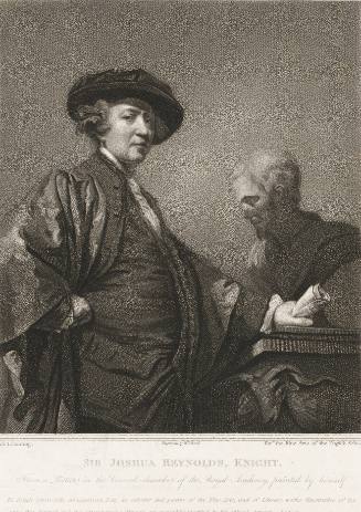 Self Portrait of Sir Joshua Reynolds, Knight - for "the Fine Arts of the English School" inscribed by J. Britton