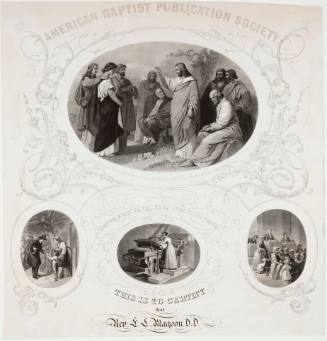 Certificate of the American Baptist Publication Society to Reverend E. L. Magoon