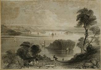 River with a town in distance