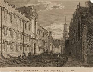View of Exeter College, All Saints Church and c. from the Turl.