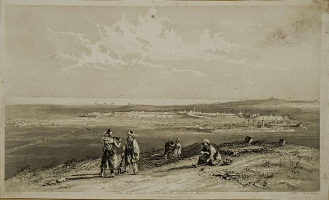 Gaza From Samson's Mount with Egyptian Encampment