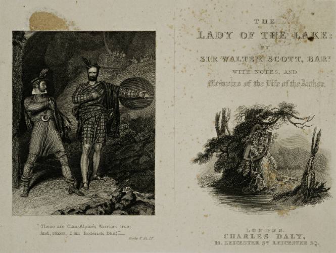 The Lady of the Lake  by Sir Walter Scott with notes and memoirs of the Life of the Author