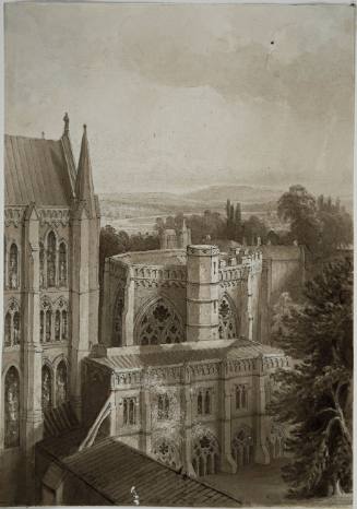 Parts of Salisbury Cathedral from the Parapet of the Nave