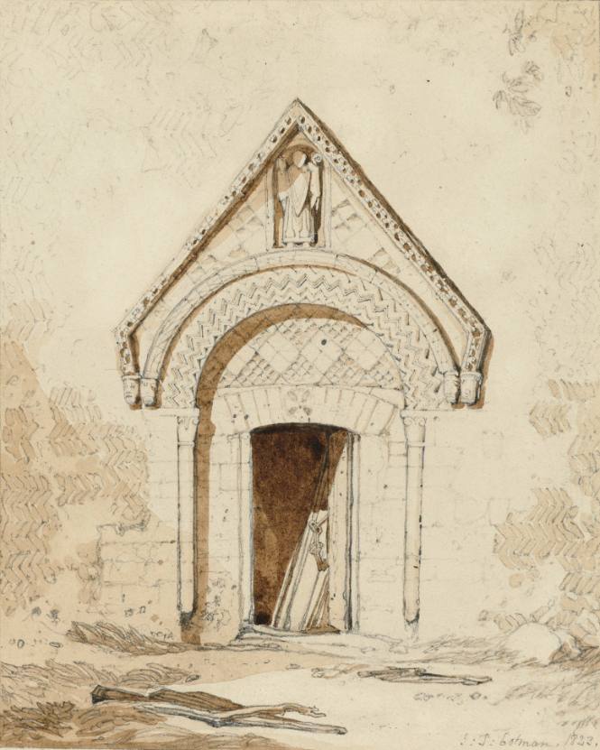 South Doorway St. Germain D'Elle near St. Lô., Normandy, perhaps intended for Cotman's Picturesque Normandy, an unpublished collection of images