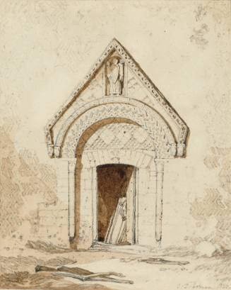 South Doorway St. Germain D'Elle near St. Lô., Normandy, perhaps intended for Cotman's Picturesque Normandy, an unpublished collection of images