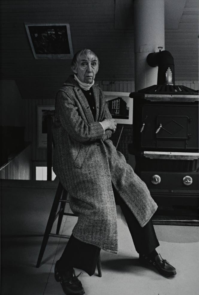 Berenice Abbott in her Maine Studio