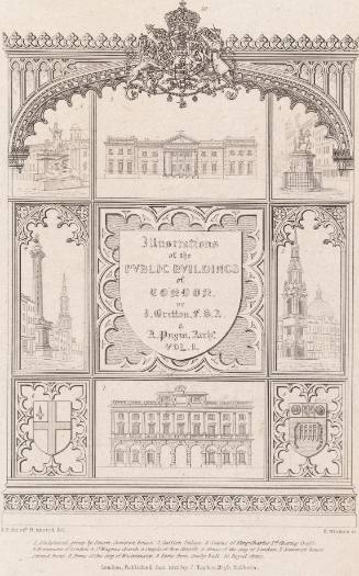 Title Page of Illustrations of Public Buildings of London by John Britton (London, 1825)