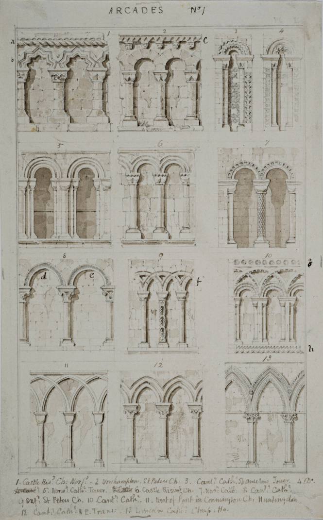 Arcades 1 for A Companion to the Third Edition of a Glossary of Architecture (Oxford, 1841)