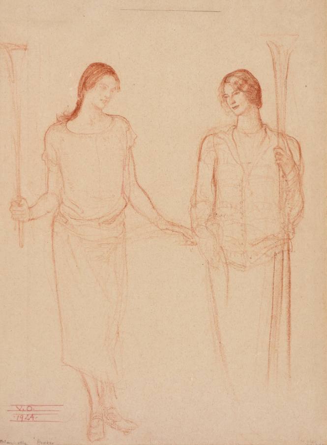 Blanchette Hooker and Helen Hooker as Torchbearers