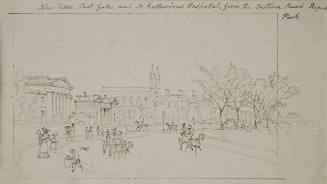 New Villa, East Gate, and St. Katherine's Hopital, from the Eastern Road, Regent's Park