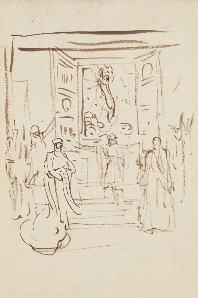 Pageant sketch: The Opening of the Triptych