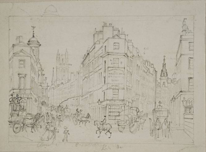Veiw of London Streets, near theTower of Royal Exchange