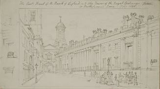 The East Front of the Bank of England, and New Tower of the Royal Exchange St. Bartholomew's Lane