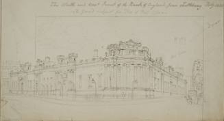 The North and West Front of the Bank of England from Lathbury