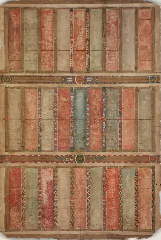 Study for a Painted Beamed Ceiling