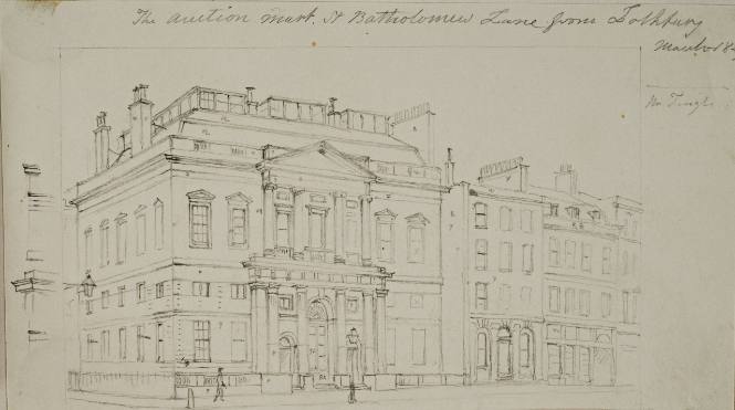 The Auction Mart, St Bartholomew's Lane from Lothbury