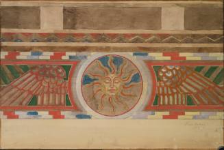 Sun and Wings: Design from stencil