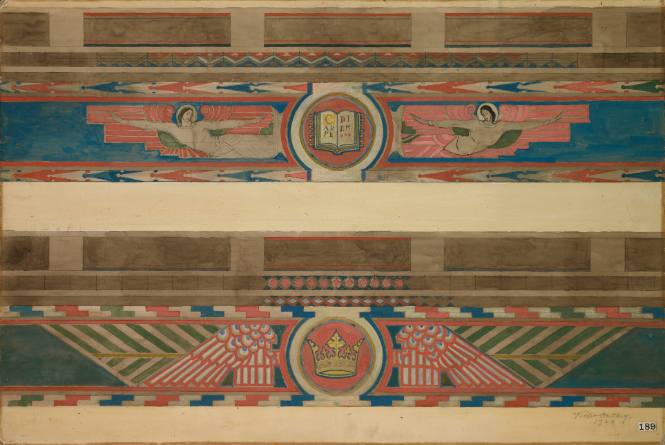 Two Designs for Main Beams of Ceiling, Vassar College Alumnae House