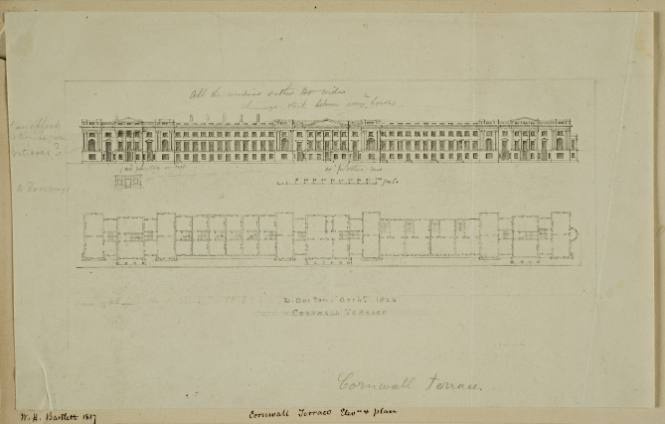 Cornwall Terrace, Elevation and Plan