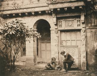 Two  Boys Playing by Gateway
