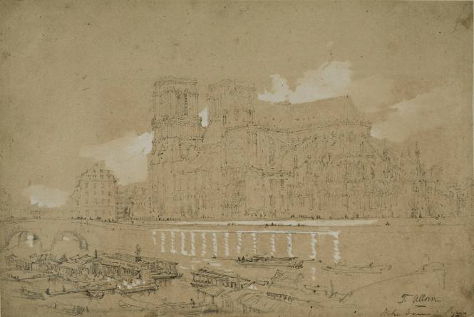 Sketch of Nôtre Dame, Paris