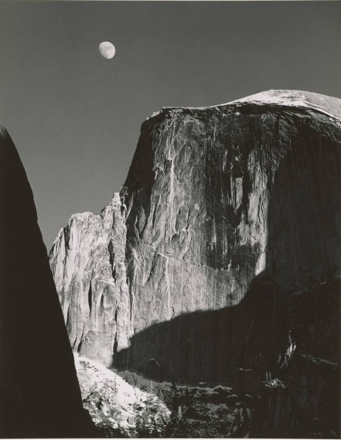 Moon and Half Dome, Yosemite National Park